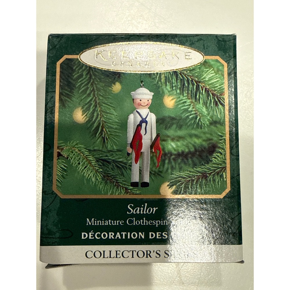 Hallmark Keepsake Ornament 2000 Sailor Miniature Clothespin Soldier QXM5334 NiB